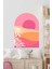 Pembe Gün Batımı Bohem Duvar Sticker 1