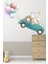 Uçan Araba Çocuk Bebek Odası Kendinden Yapışkanlı Duvar Kağıdı Aksesuarları Süsü Duvar Sticker 2