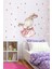 Sevimli Tavşan ve Yavrusu Temalı Çok Renkli Duvar Stickerleri, Çocuk Odası Dekoru, 5+ Parça 3