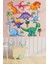 Sevimli Dinozorlar Çocuk Odası Duvar Sticker 95x95 cm, Beyaz Renk 2