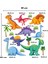 Sevimli Dinozorlar Çocuk Odası Duvar Sticker 95x95 cm, Beyaz Renk 3