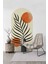 Tropikal Yaprak ve Güneş Boho Kemer Arch Salon ve Oturma Odası Modern Duvar Sticker 1