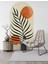 Tropikal Yaprak ve Güneş Boho Kemer Arch Salon ve Oturma Odası Modern Duvar Sticker 5