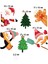 Çocuk odası renkli yılbaşı temalı cam sticker seti, Noel Baba, penguen, kardan adam 3