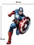 Renkli Avengers Kaptan Amerika Duvar Sticker 45x70 cm, odanıza şıklık ve eğlence katın 4