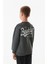 Sırtı Baskılı Bisiklet Yaka Erkek Çocuk Sweatshirt 4