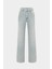 High Waist Wed Leg Kar Yıkama Geniş Paça Dikişsiz Jean 1
