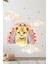 Sevimli Minik Aslan Gökkuşağı Bulutlar ve Yıldızlar Pastel Renk Çocuk Odası Duvar Sticker Seti 1
