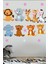 Çocuk Odası Renkli Afrika Hayvanları Duvar Sticker Seti, Eğlenceli Dekorasyon 2