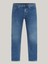 Erkek Marka Logolu Slim Fit Şık Görünüşlü Klasik 5 Cepli Günlük Kullanıma Uygun Açık Mavi Denim Jeans MW0MW33963-1A9 1