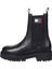 Kadın / Kız Marka Bayrak Logolu Chelsea Modeli Bağcıksız Siyah Bot & Bootie EN0EN02629-BDS 1