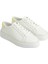 Kadın Calvin Klein Logolu Platform Topuklu Rahat Tabanlı Gündelik Kullanıma Uygun Beyaz Sneaker HW0HW01911-0K6 5