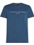 Erkek Marka Logolu Organik Pamuklu Günlük Kullanıma Uygun Mavi T-Shirt MW0MW11797-DBZ 4