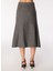 Normal Bel Antrasit Kadın Düz Diz Altı Etek FC4WL-ETK0723 5