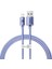 Crystal Shine, 2.4 A Usb-A & Lightning Data ve Şarj Kablosu, 1.2 Metre, Mor, CAJY000005 1