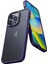 Iphone 14 Pro Max Hybrid Serisi Arkası Karartılmış Mat Polikarbonat Kenarları Darbe Önleyici Silikon Tuşları Metal Alaşım Premium Kılıf (Hybrid Mat - Mor) 1