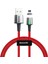 Zinc Magnetic, 2.4 A, USB - A & Lightning, Şarj & Data Aktarım Kablosu, Mıknatıs Uçlu & Işıklı, Hızlı Şarj, 1 Metre, Kırmızı, 30608 1