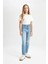 Kız Çocuk Skinny Fit Yırtık Detaylı Dar Paça Cepli Jean Pantolon C9483A824AU 1