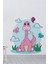 Pembe Sevimli Oturan Dinazor Dekoratif Bebek Çocuk Odası Duvar Dekorasyon Sticker 1