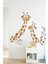 Çocuk odası renkli zürafa ve yavru duvar sticker dekoru 2