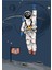 Renkli yuvarlak manzara ve astronot temalı çocuk odası duvar sticker seti 2