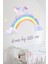 Renkli gökkuşağı ve unicorn temalı duvar sticker seti, sevimli çocuk odası dekorasyonu 1