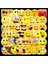 Renkli 50 adet emojili PVC sticker süs, çeşitli tasarımlar, eğlenceli ve kaliteli seçenekler 3