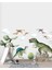 Renkli Dinozorlar Vahşi Yaşam Duvar Sticker, Çocuk Odası Dekorasyonu, 5+ Parça, Ekru 1