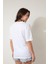 Beyaz Papağan Nakışlı Bisiklet Yaka Oversize Kısa Kollu Kadın T-Shirt- 2422 3