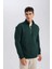 Comfort Regular Fit Rahat Kalıp Dik Yaka Fermuarlı Kalın Basic Düz Sweatshirt X7405AZ24AU 1