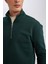 Comfort Regular Fit Rahat Kalıp Dik Yaka Fermuarlı Kalın Basic Düz Sweatshirt X7405AZ24AU 4