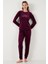 Standart Fit Bisiklet Yaka Yumuşak Kadife Pijama Takımı Bayan Pijama Takımı 6094201 2