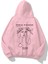Kapüşonlu Içi Polar War & Peace Baskılı Pembe Unisex Sweatshirt 1