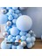 Balon Seti Makaron Mavi - Krom Gümüş 100 Lü Balon Zinciri Seti 4