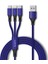 S07 Alüminyum 3 In 1 Type-Microb, Type-C, Lightning 3A Örgülü Çoklu Şarj Kablosu 1