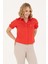 Kadın Kırmızı Gömlek Kısa Kollu 50264219-VR030 3