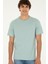 U.S. Polo Assn. 50294224-Vr048 Erkek Su Yeşili Basic T-Shirt 3