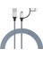iPhone 15 Serisi Için Ivon CA52 1m 2.4A Şarj Kablosu Usb&#39;den Tip-C+Mikro USB Veri Kablosuna - Açık Gri (Yurt Dışından) 1