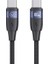 US-SJ632 U85 iPhone 15 Serisi Için 1.2m Pd 100W Tip-C&#39;den Tip-C&#39;ye Hızlı Şarj Kablosu Huawei / Xiaomi Için Alüminyum Alaşımlı Veri Kablosu - Siyah (Yurt Dışından) 1
