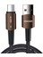 2 M USB C Şarj Kablosu Premium Örgülü USB A&#39;dan Tip C&#39;ye 6A Şarj Veri Aktarım Kablosu Akıllı Telefonlar Tabletler Dizüstü Bilgisayarlar Için Hızlı Şarj - Kahve (Yurt Dışından) 1