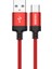 Kakusıga KSC-652 Youxiang Serisi 1m Usb-A&#39;dan Type-C&#39;ye Örgülü Veri Kablosu Akıllı Şarj Kablosu - Kırmızı (Yurt Dışından) 1