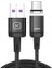 Kuulaa Alüminyum Alaşımlı Manyetik Şarj Kablosu Hızlı Şarj USB Tip-C Kablosu Mıknatıslı Şarj Kablosu, 1m - Siyah (Yurt Dışından) 1