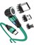 Hat Prınce 2m Pd 60W Manyetik Telefon Şarj Kablosu 3&#39;ü 1 Arada Type-C - 8-Pin / Type-C / Mikro USB Veri Senkronizasyon Kablosu, LED Işıklı - Yeşil (Yurt Dışından) 1