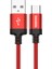 Kakusıga KSC-698 2m 3.2A Örgülü Telli Şarj Usb-A - Type-C Veri Kablosu - Kırmızı (Yurt Dışından) 1