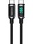 Kakusıga KSC-599 iPhone 15 Serisi Için Kuxian Serisi 1.2m Tip-C&#39;den Tip-C&#39;ye Pd 100W Hızlı Şarj Örgülü Kablo Dijital Ekran Kablosu - Siyah (Yurt Dışından) 1