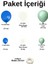 Balon Seti Mavi-Retro Beyaz-Kış Yeşili 60 Lı Balon Zinciri Seti 2