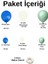Balon Seti Mavi-Retro Beyaz-Kış Yeşili 100 Lü Balon Zinciri Seti 2