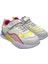 P-1424 Beyaz / Pembe Unısex Çocuk Cırtlı Sneakers Spor Ayakkabı 2