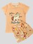 Kız Çocuk %100 Pamuklu Unıcorn Desenli Kısa Kollu Şortlu Yavruağzı Yazlık Pijama Takımı 1