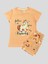 Kız Çocuk %100 Pamuklu Unıcorn Desenli Kısa Kollu Şortlu Yavruağzı Yazlık Pijama Takımı 2